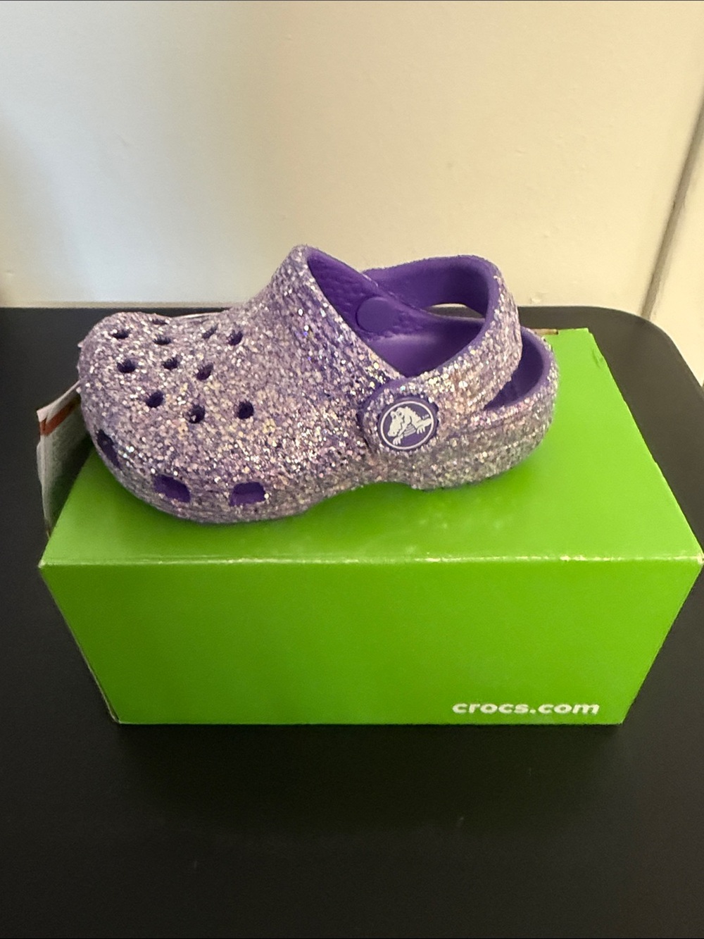 CROCS Kids' Purple Glitter Clog